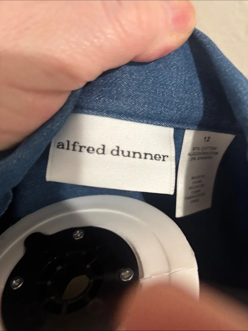 Alfred Dunner Blue Embroidered Short-Sleeve Capri Set